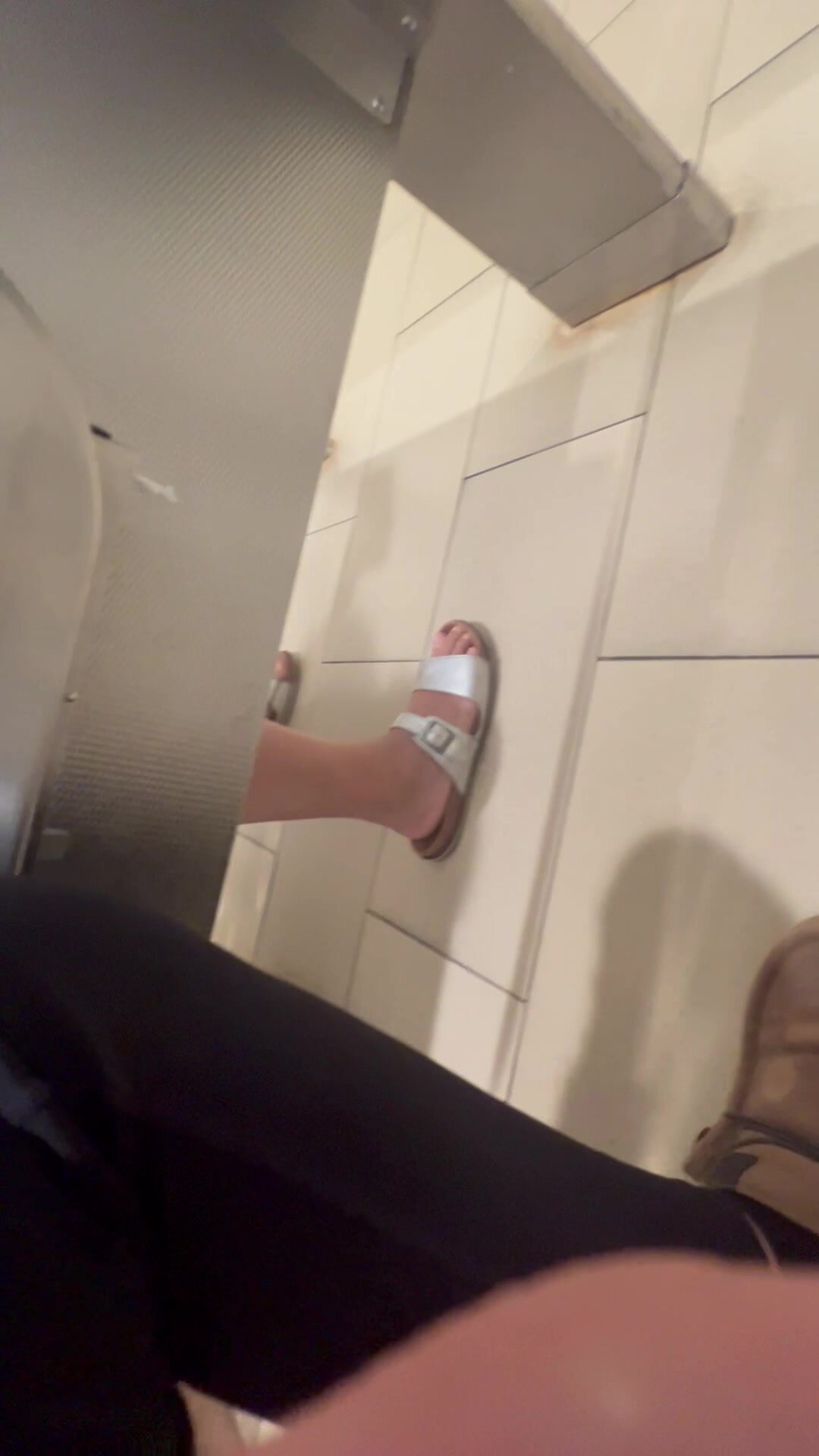 Public toilet blowout - video 2