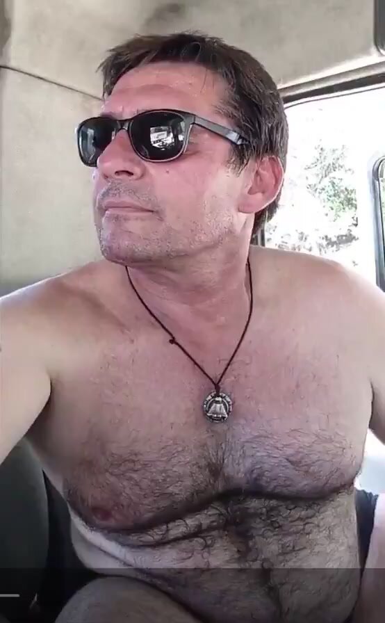 sweaty trucker dad almost gets caught