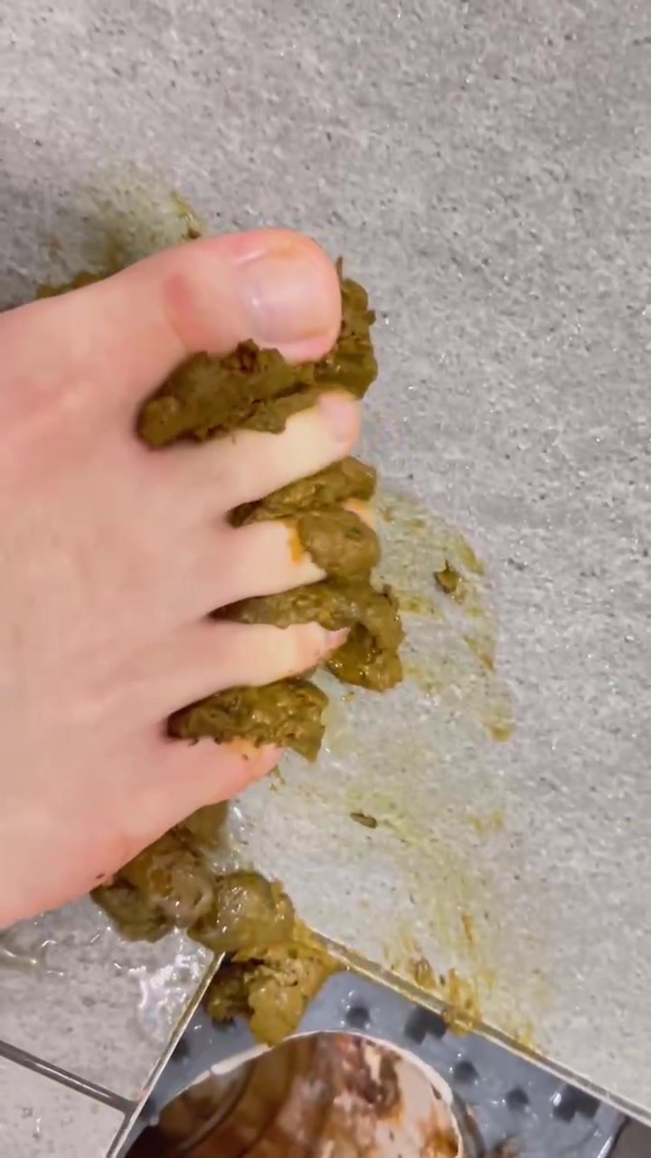 barefoot crushing shit