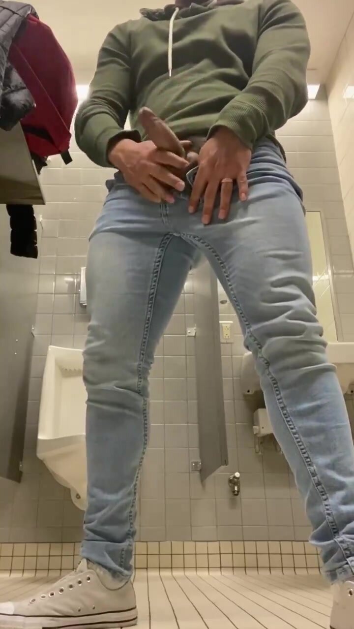 Lad almost Caught Wanking in bathroom