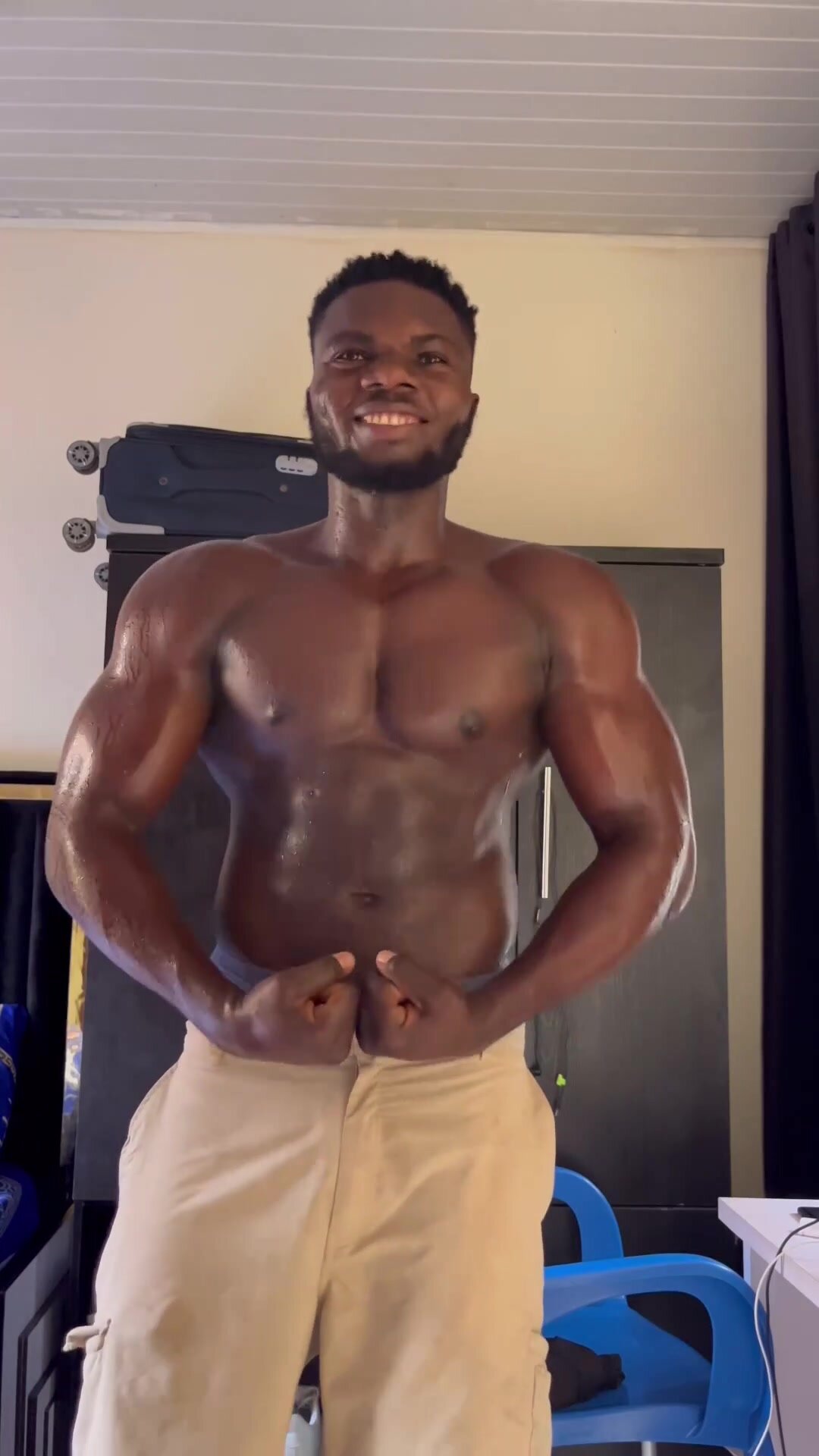 Black African Male Bodybuilder