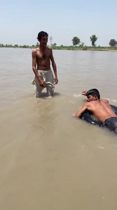 Paki have fun in the river - video 2