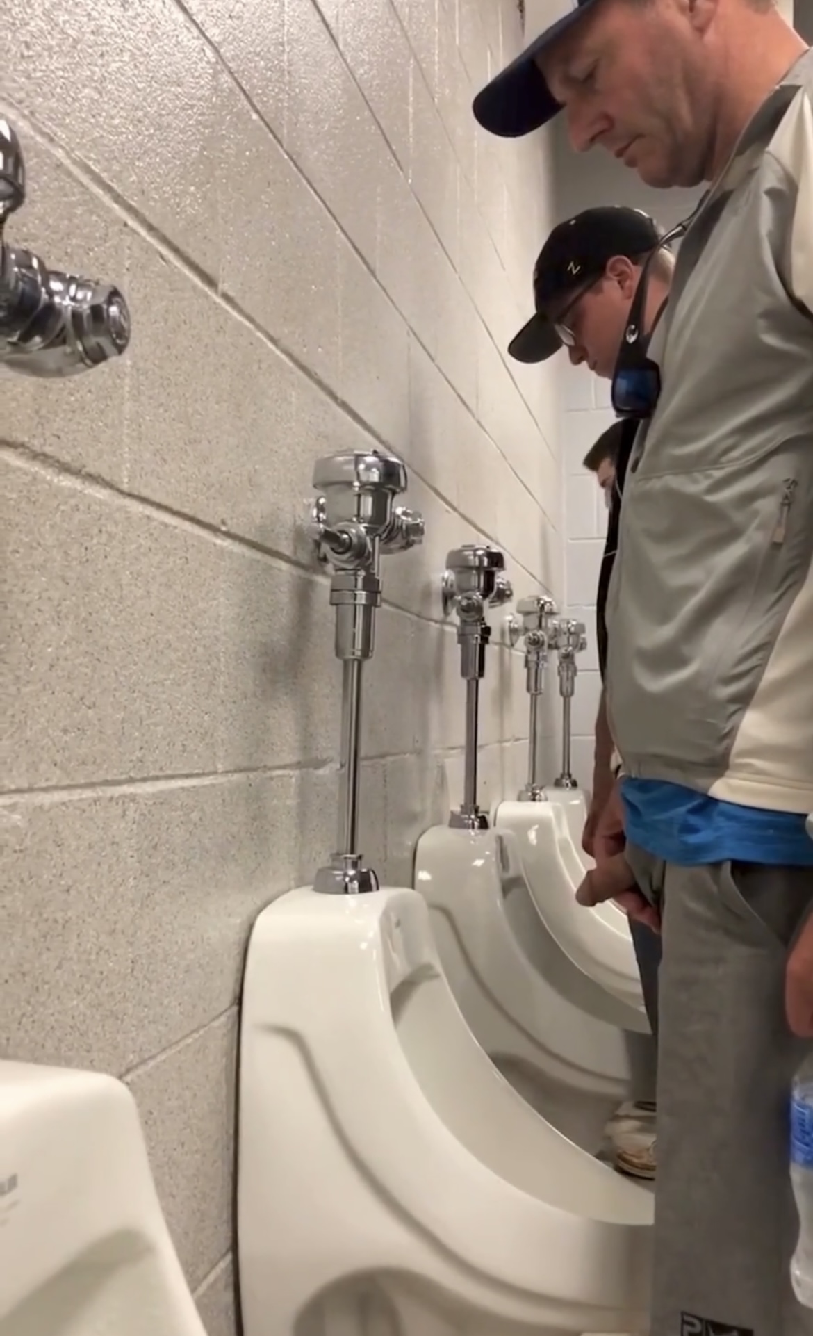 HOT DADDY AT THE FOOTBALL GAME URINALS #2