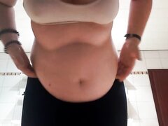 BBW Standing Belly Play
