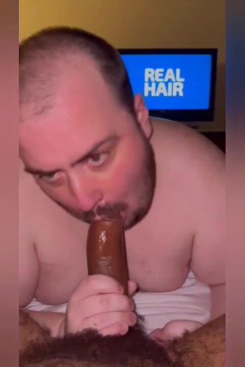 Chubby man hungry for cock