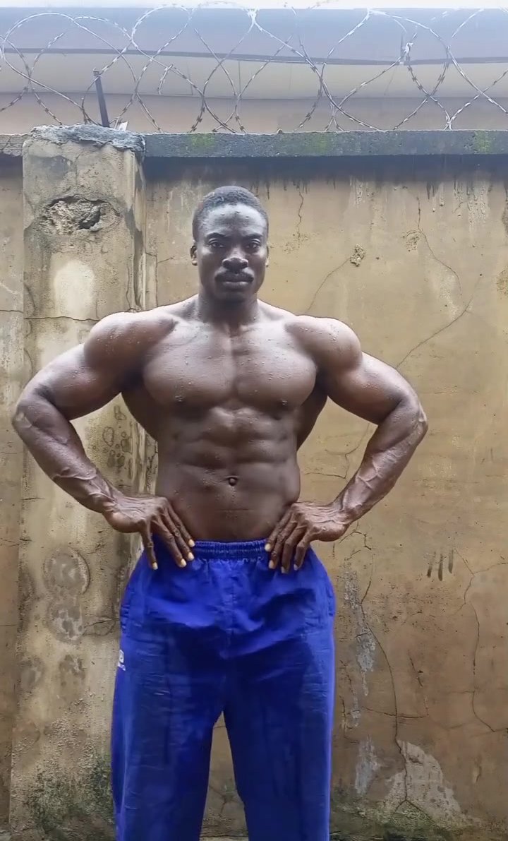 Powerful African Bodybuilder