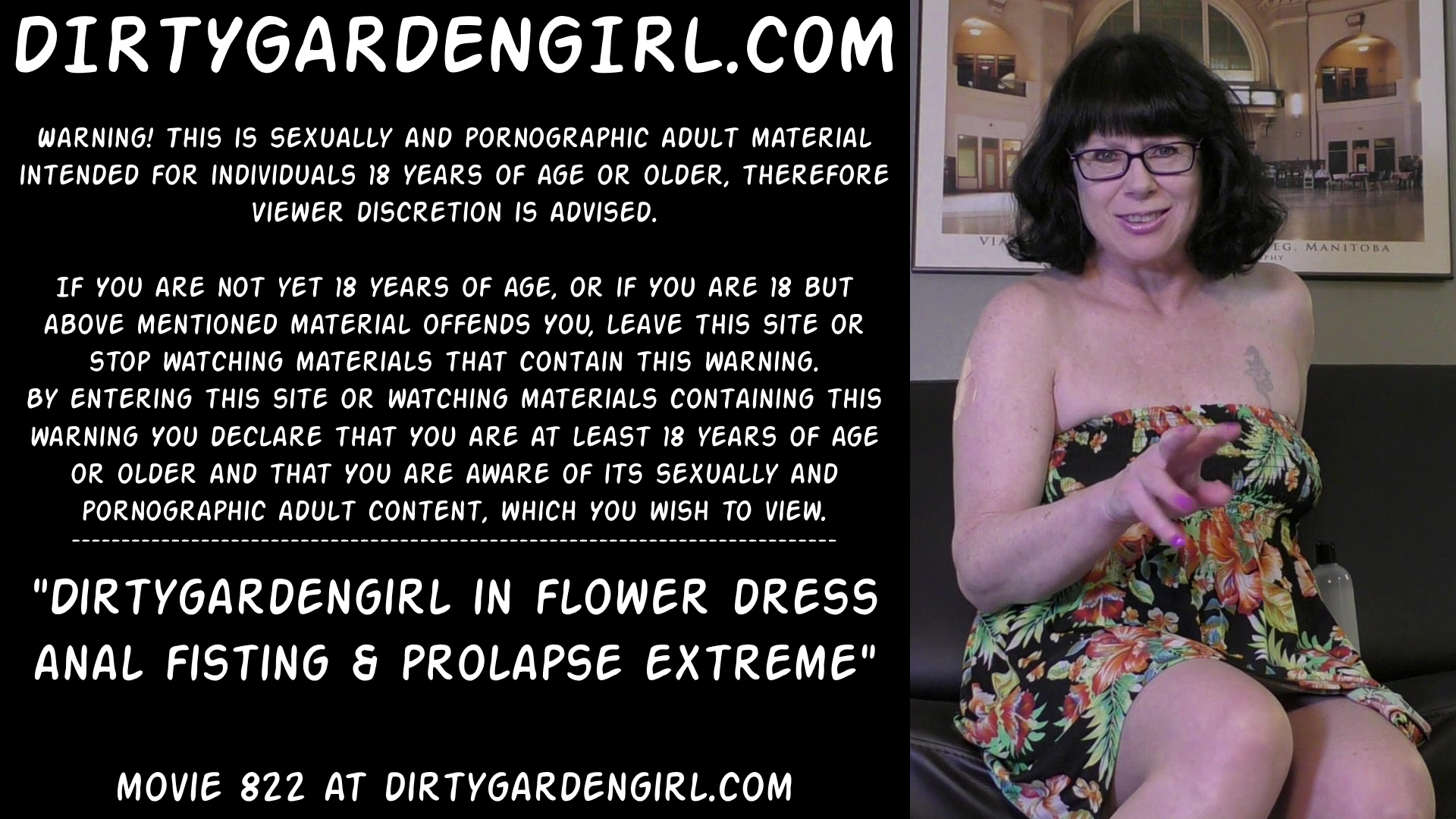 Dirtygardengirl in flower dress anal fisting & prolapse