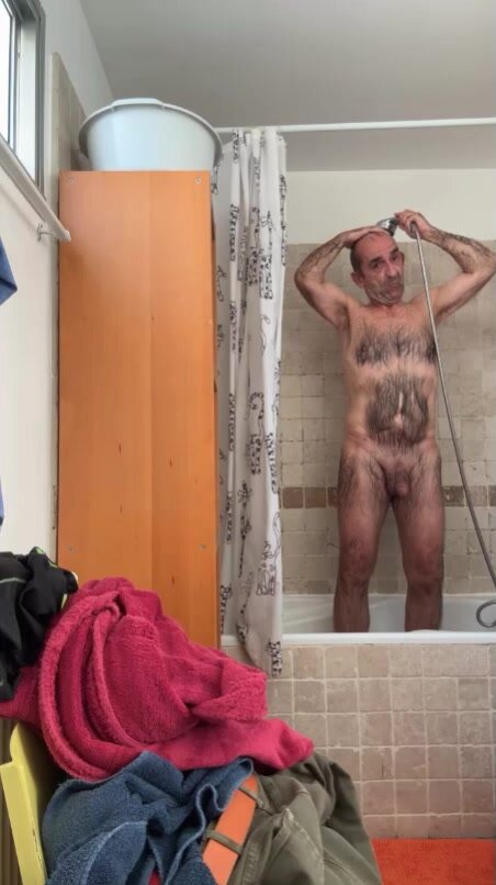 Daddy showers on cam - video 12