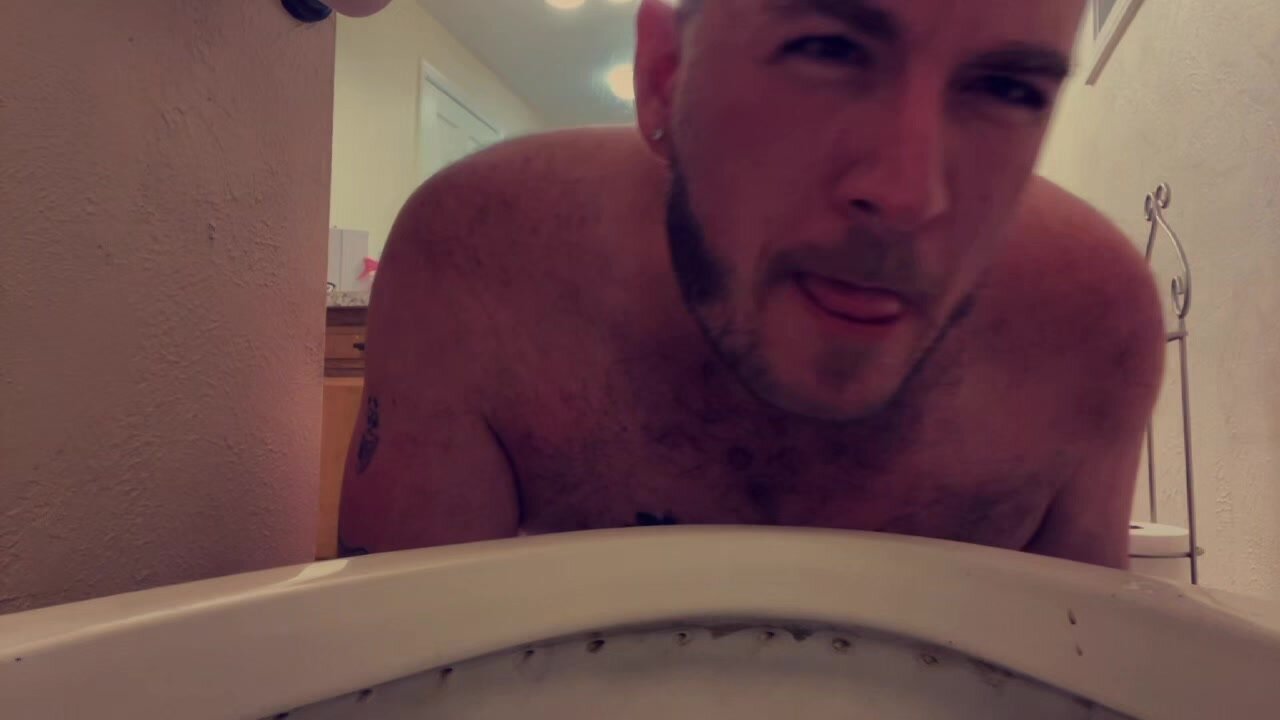 Pig Faggot Ken Licks Toilets
