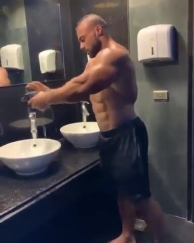 Bald Muscle quick tease