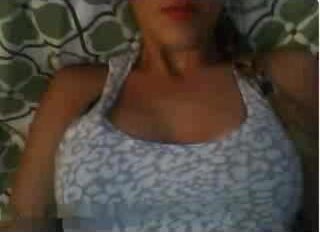 hot girl plays on webcam