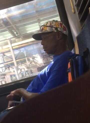 older black daddy caught in the Bus