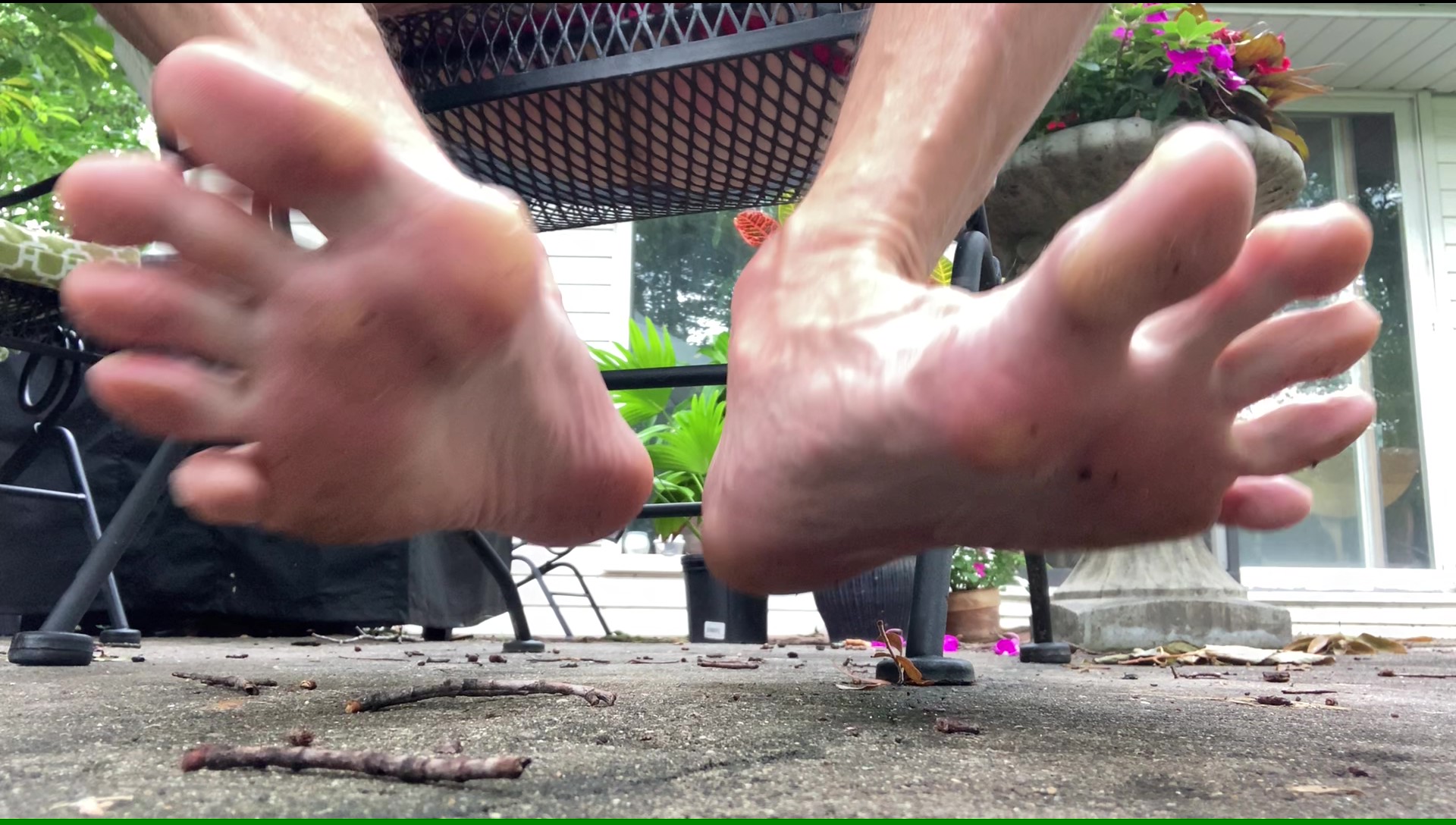 dirty patio feet
