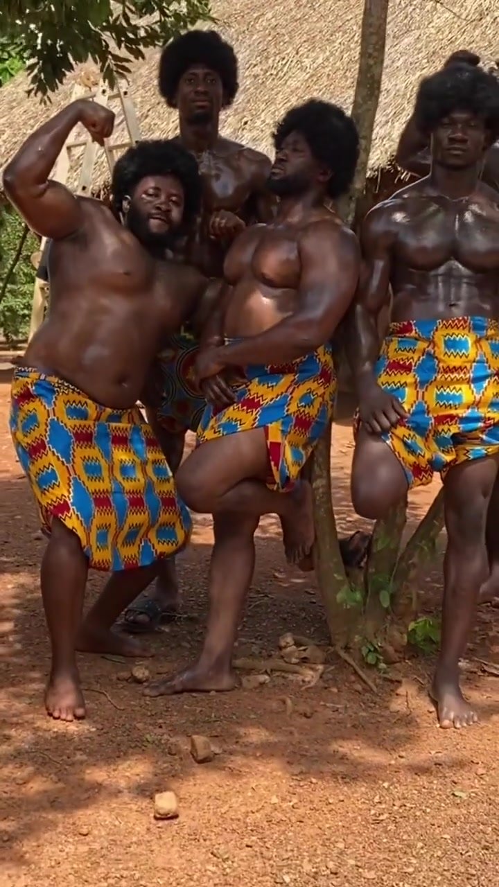 Black African Muscles in Afro Style