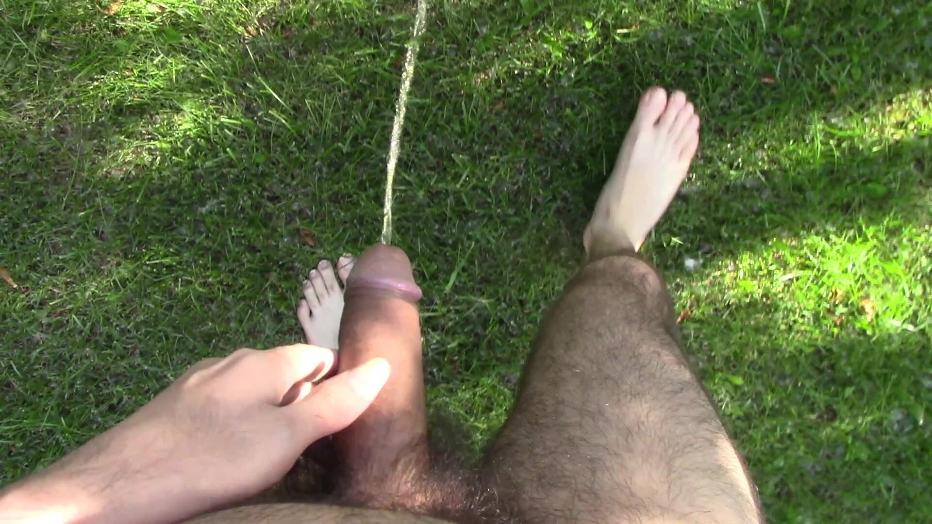 Me Naked Pissing While Walking 2