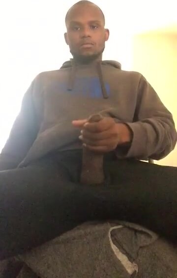 Thick black dick ready to erupt