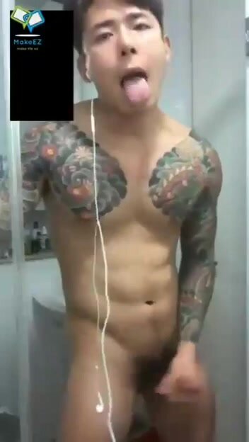 Asian cam tattooed