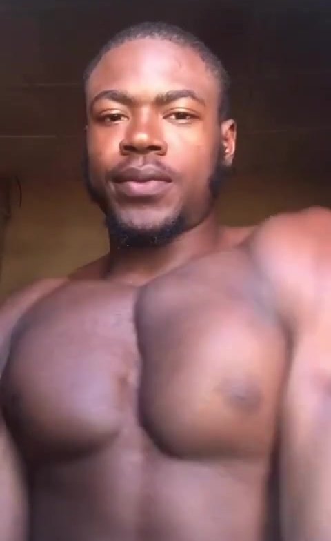 Perfect black african muscle male