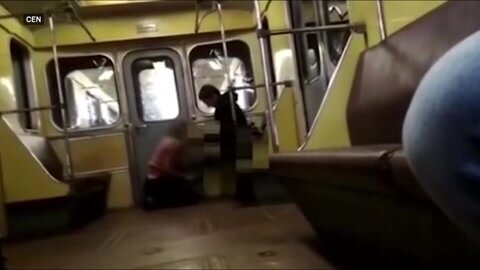 Chick Rides Dick on Public Train