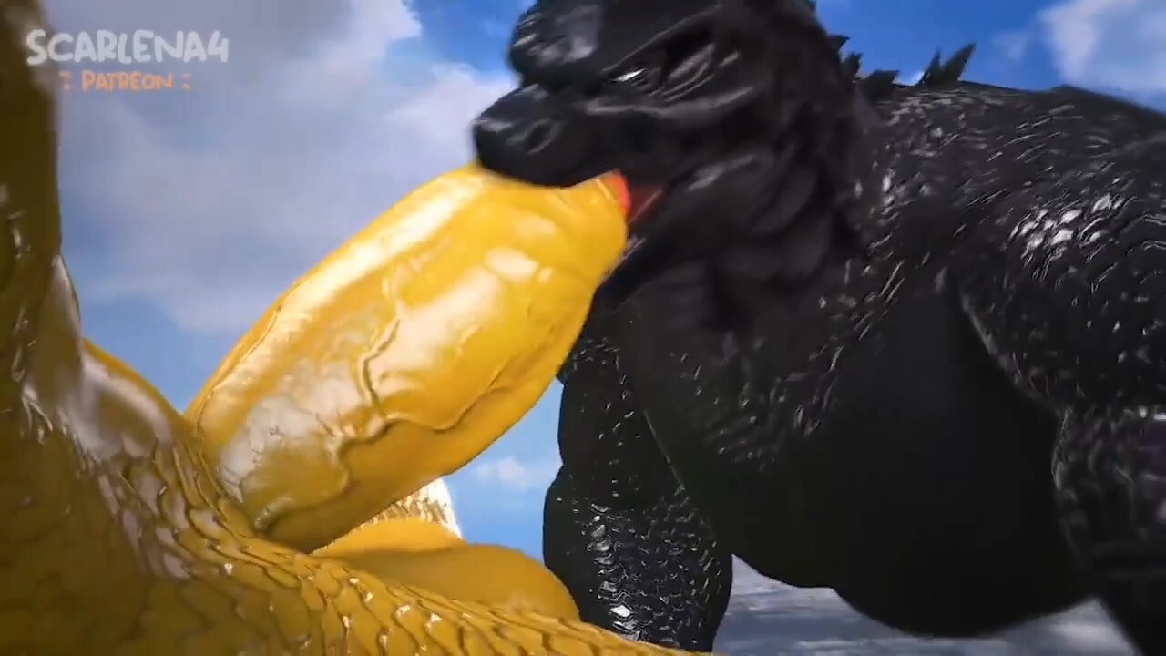 Godzilla Blowjob big cock Friend until Cumshot
