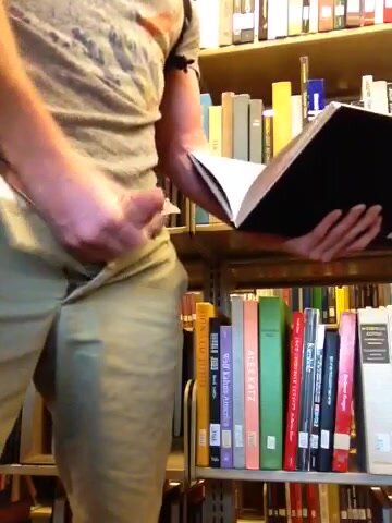 Cumming in the library