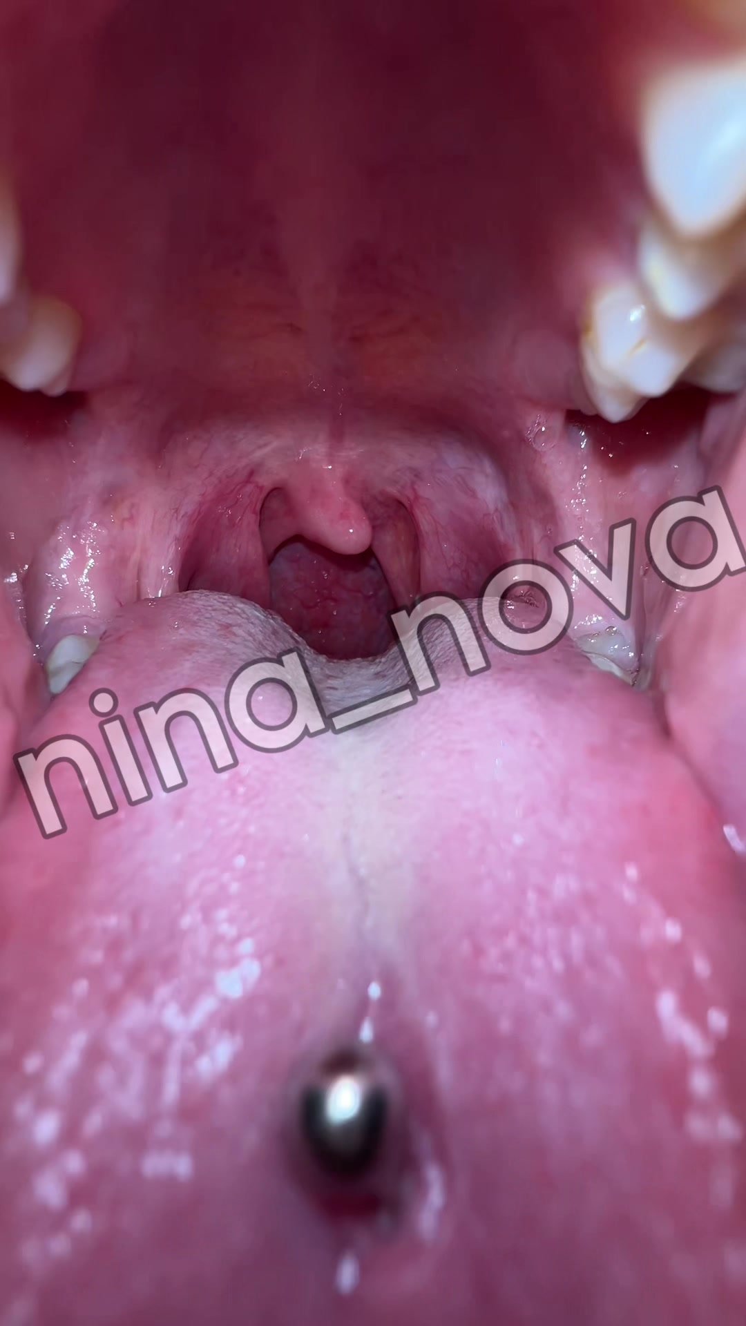 Hot blondie mouth teeth tongue throat uvula