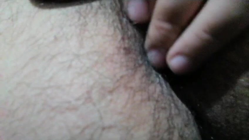Hairy cheeks spreading and asshole