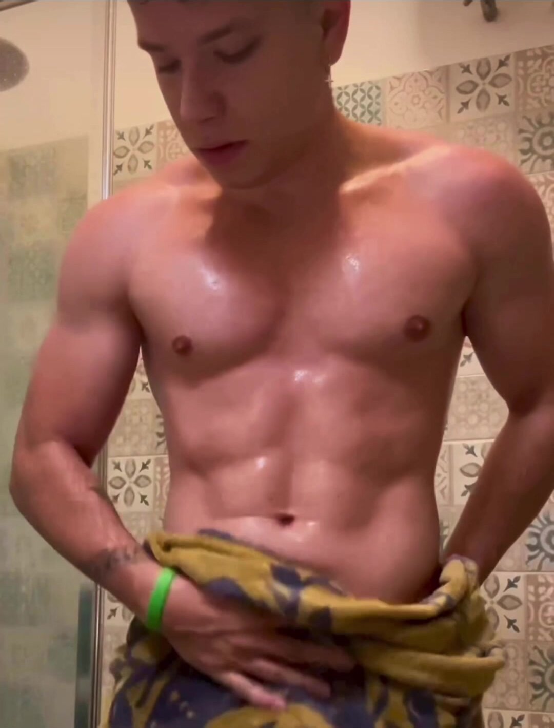 Sexy hot italian OF star wet after shower