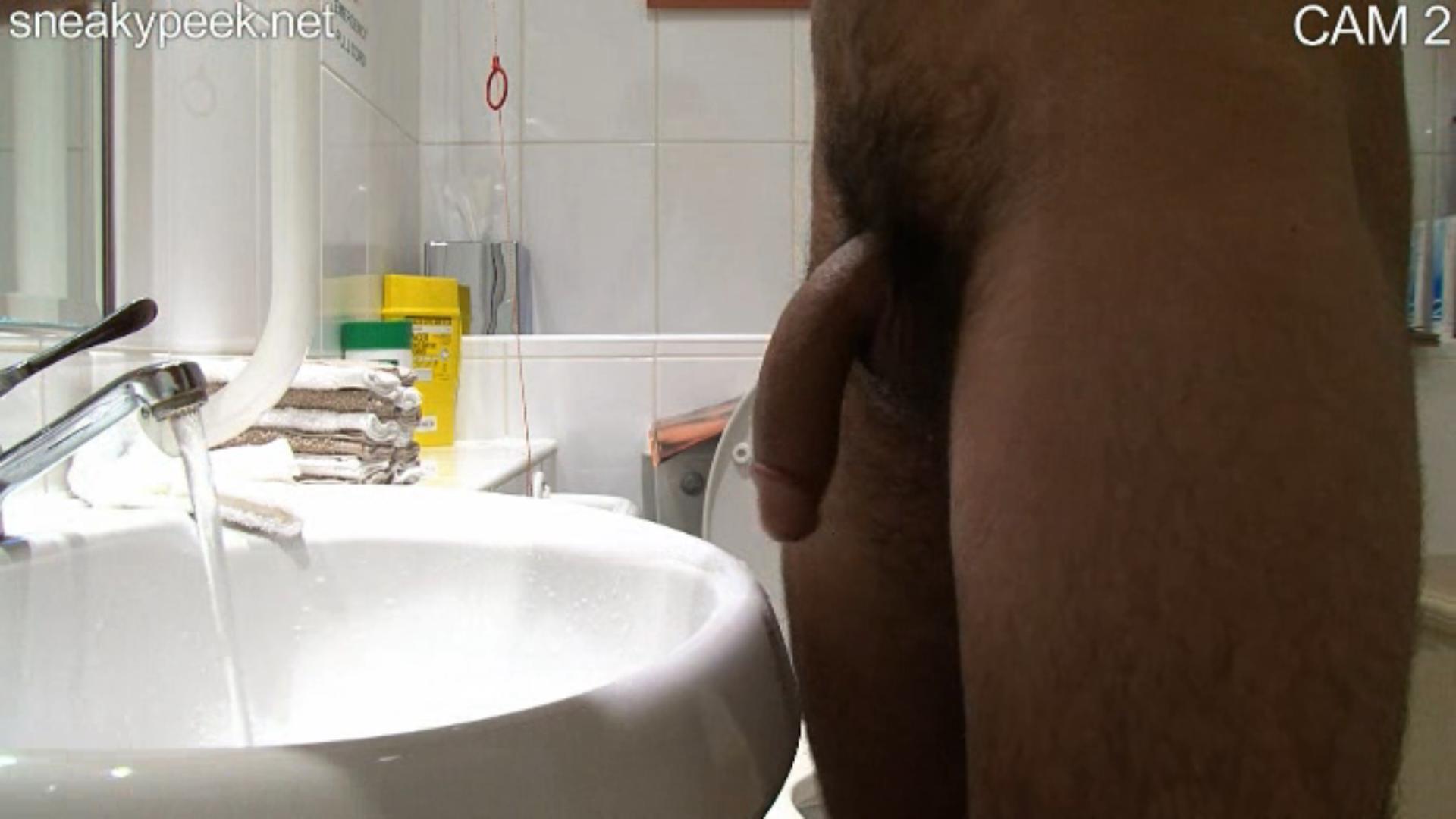 Cock washing in wash basin