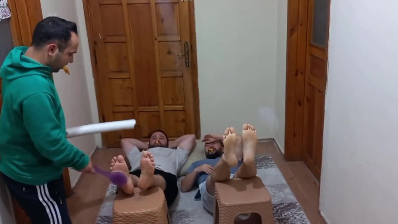 Sole tickling and falaka for two guys