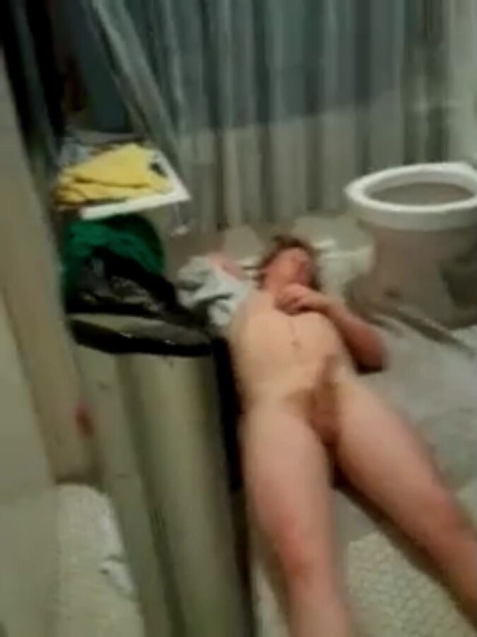 Passed out in bathroom with boner