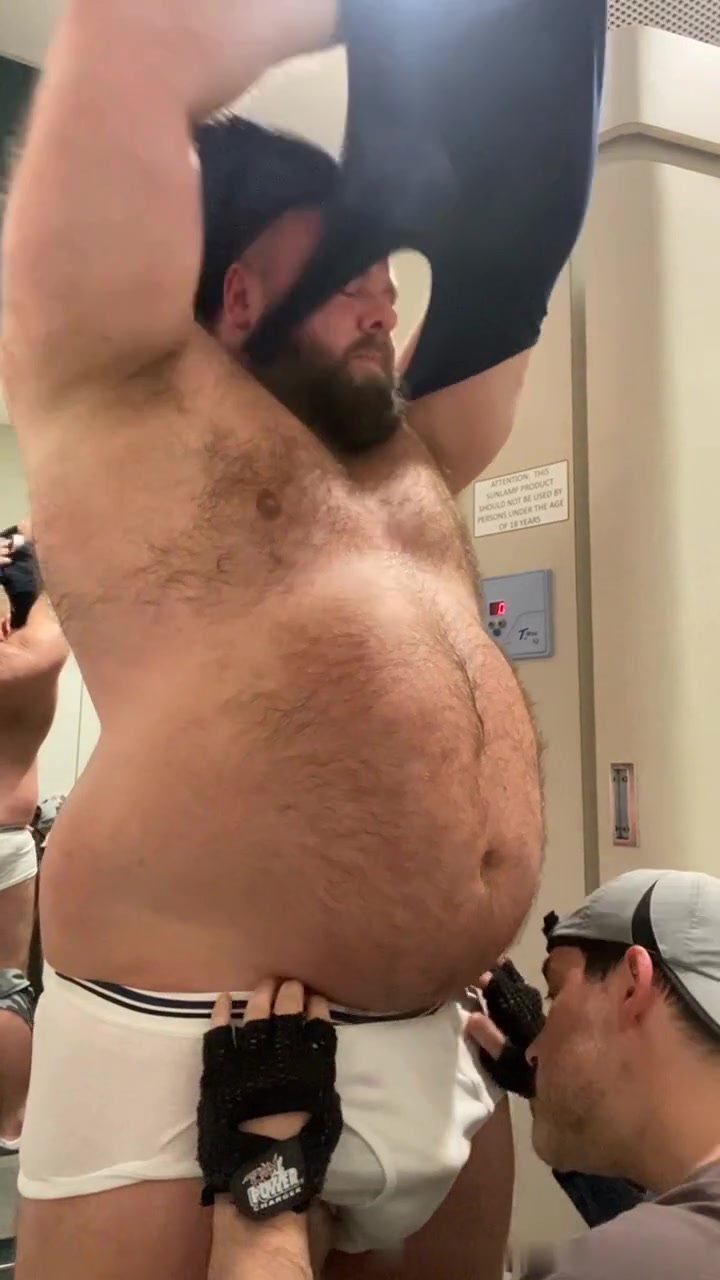 Huge gut bear sucked