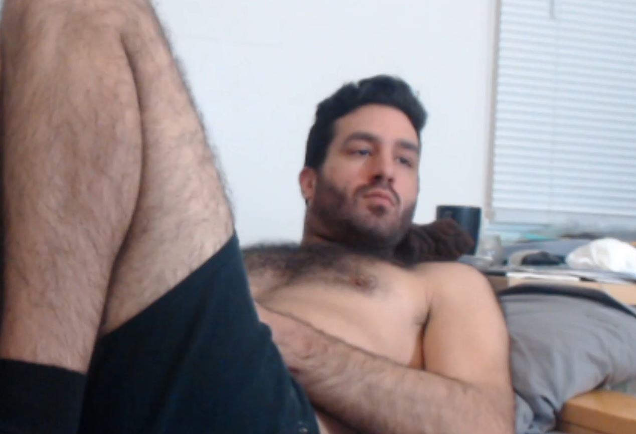 hairy guy jerks and cums 6