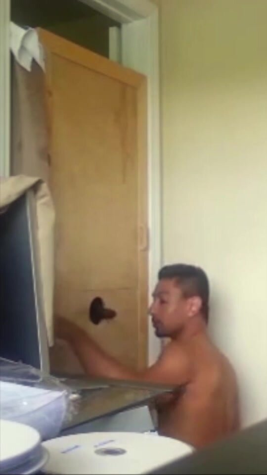 Latin bottom slut takes raw anon cock at gloryhole