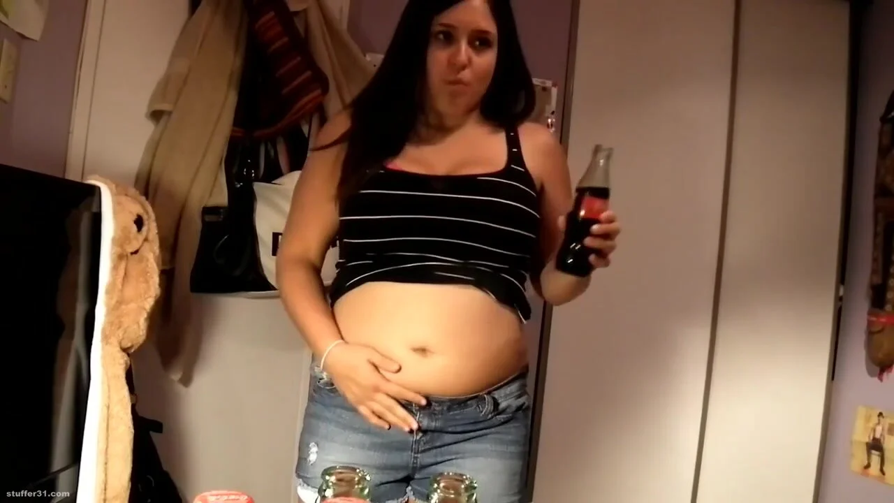 Girl Chugs Coke And Belly Bloats - ThisVid.com