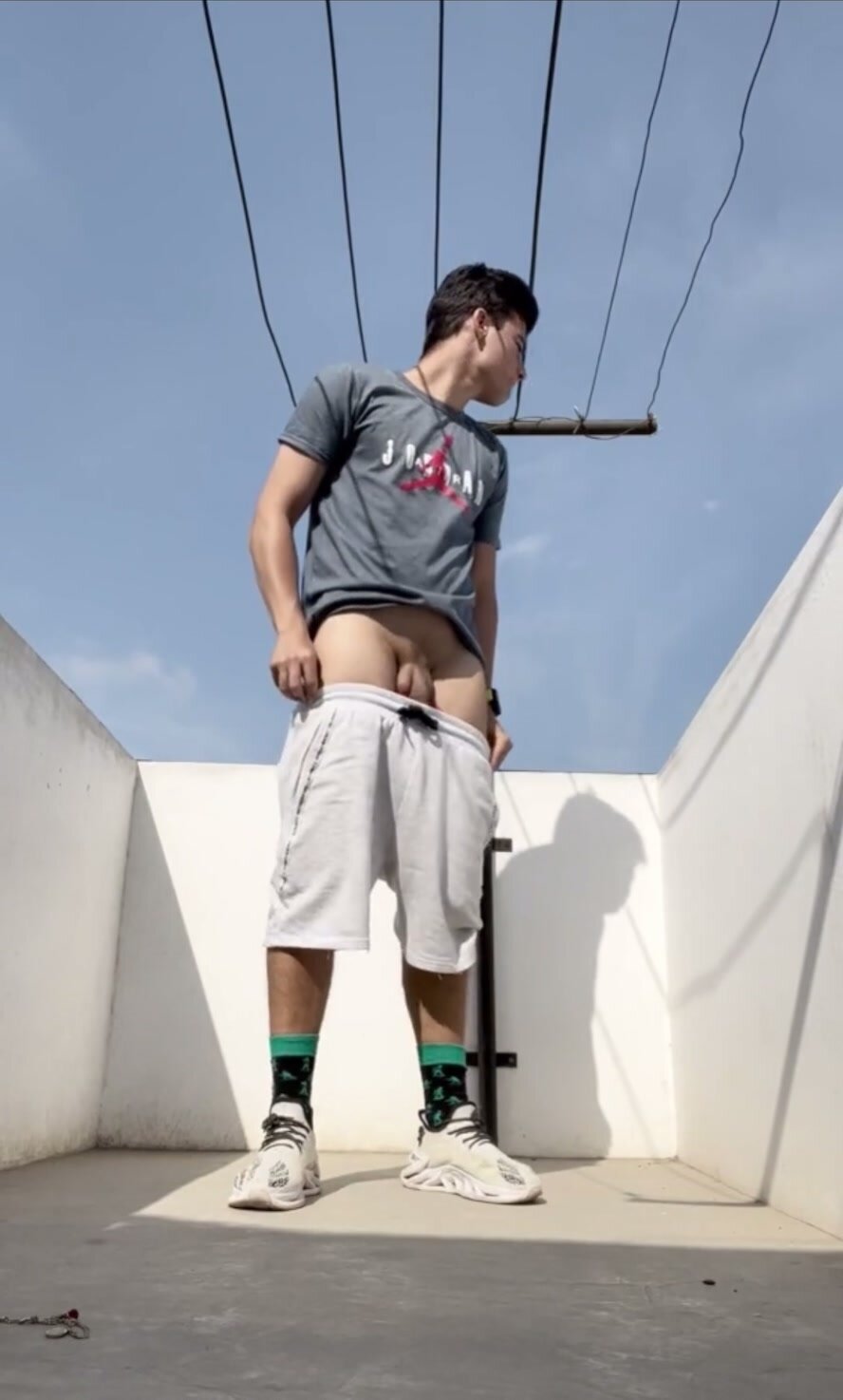 Cute lad rooftop