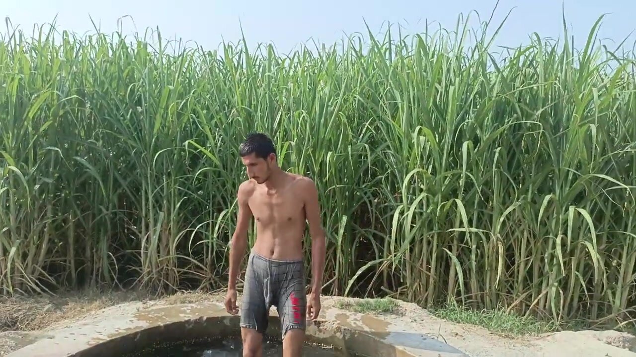 Paki twink swimming in tubewell