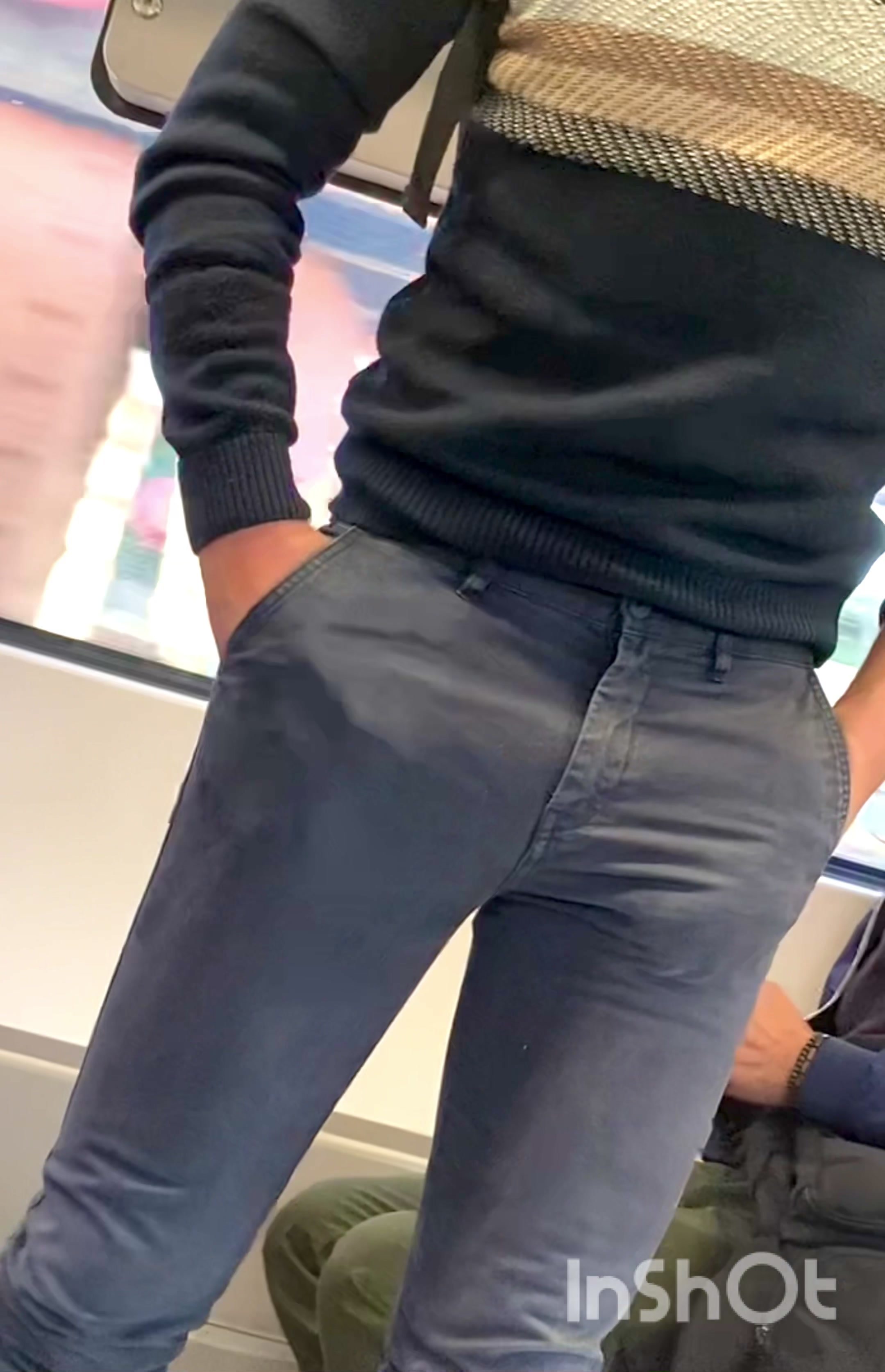Tight trousers gay commuter