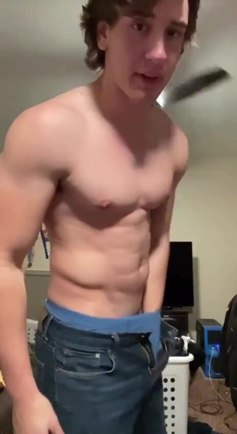 Jock bro strips and flexes (no cum)