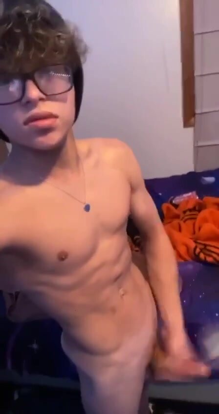 Hot nerd stroking