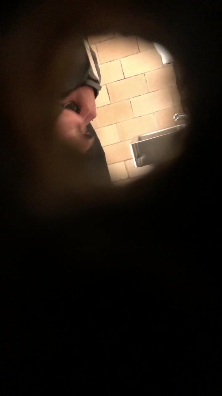 Spy White Guy Pissing at Park Urinal