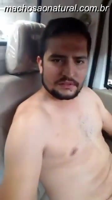 Horny dude jerking around his van