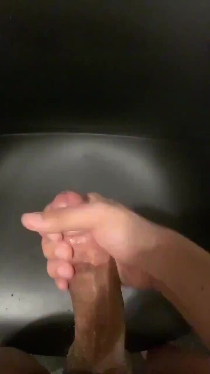 Light skin spits on cock
