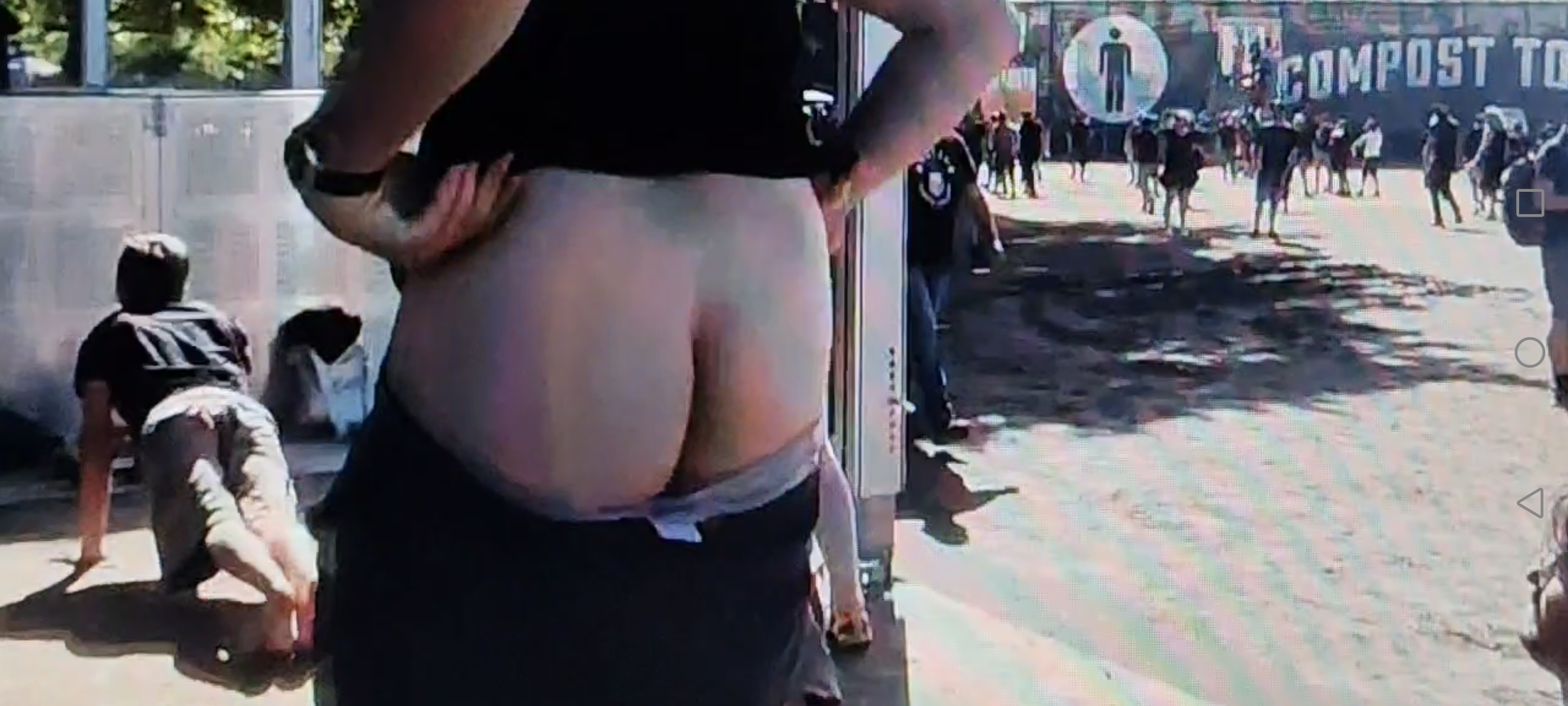 Scene additional French guys do mooning Summer Festival