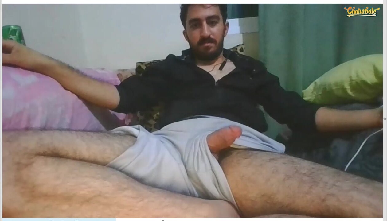 Horny arab cutie and his peeking hard on