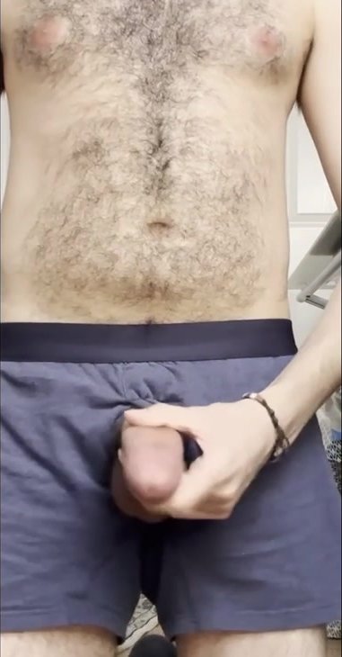 Furry Skinny dude cums in cup