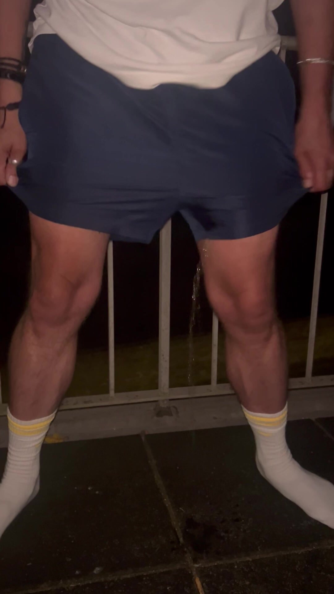 Pissing on the balcony - video 4