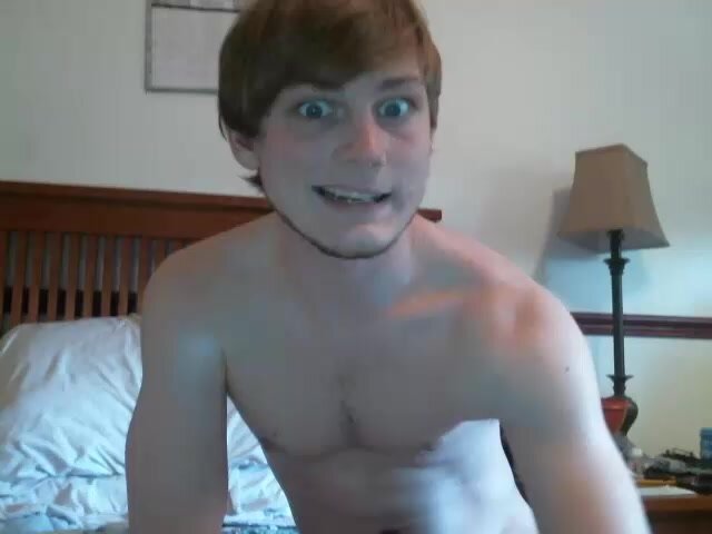 Beautiful twink chills and shows cock and hairy asshole