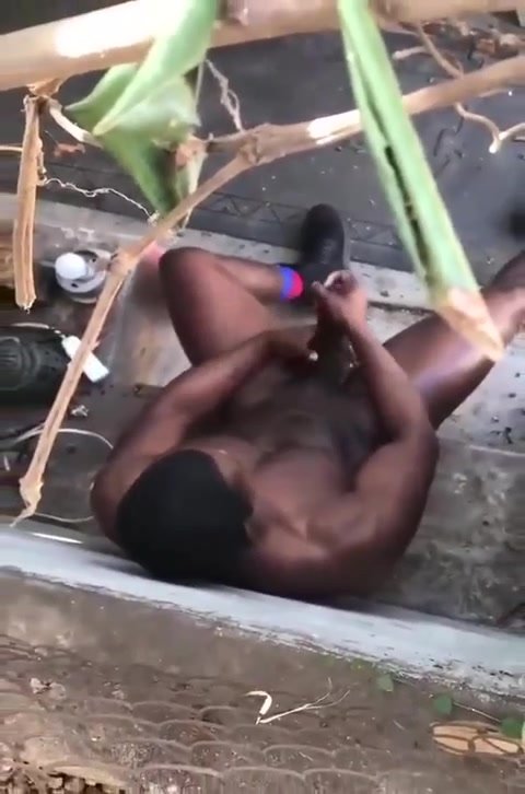 black guy jerks on the street