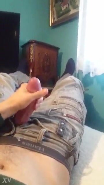 HUGE CUM IN JEANS